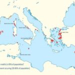 Pinna nobilis map - emergency situation, IUCN Nov2018